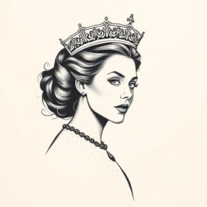 Dotwork Queen Tattoo