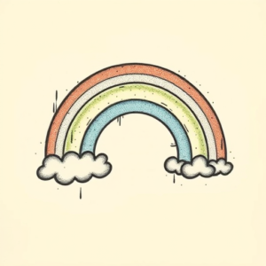 Dotwork Rainbow Tattoo