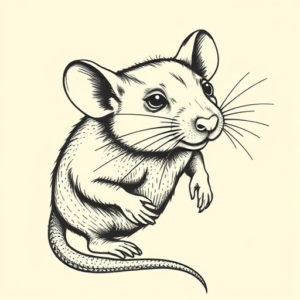 Dotwork Rat Tattoo