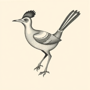 Dotwork Roadrunner Tattoo
