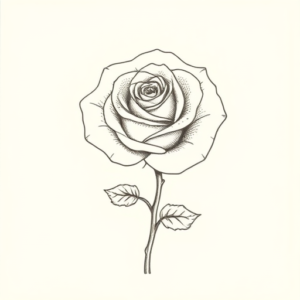 Dotwork Rose Tattoo