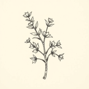 Dotwork Rosemary Tattoo