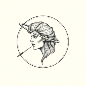 Dotwork Saturn Tattoo