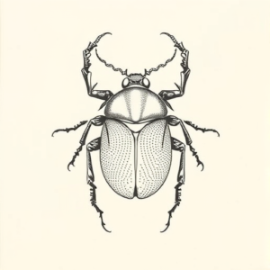 Dotwork Scarab Tattoo