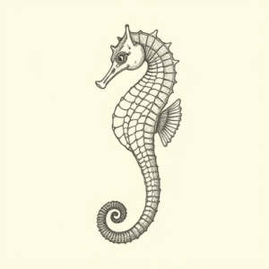 Dotwork Seahorse Tattoo