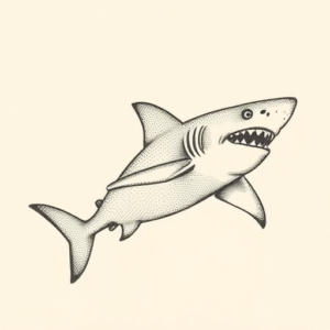 Dotwork Shark Tattoo