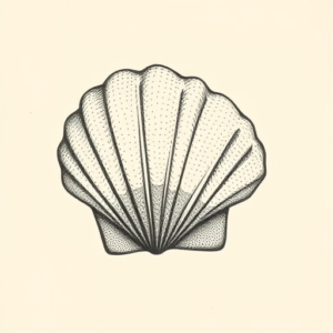 Dotwork Shell Tattoo