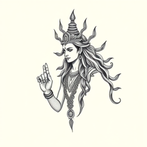Dotwork Shiva Tattoo