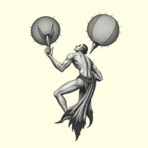 Dotwork Sisyphus Tattoo