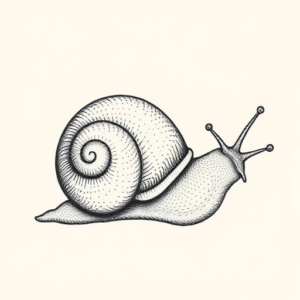 Dotwork Snail Tattoo
