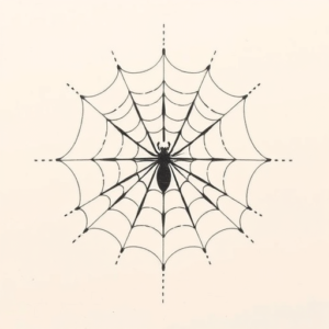 Dotwork Spiderweb Tattoo