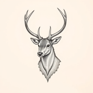 Dotwork Stag Tattoo