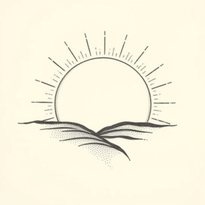 Dotwork Sunrise Tattoo