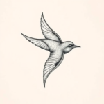 Dotwork Swallow Tattoo