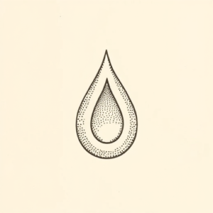 Dotwork Teardrop Tattoo