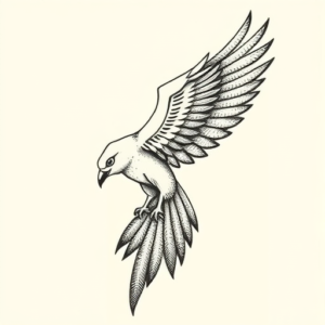 Dotwork Thunderbird Tattoo