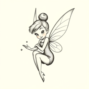 Dotwork Tinkerbell Tattoo