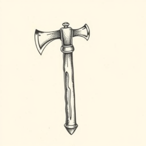 Dotwork Tomahawk Tattoo
