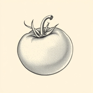 Dotwork Tomato Tattoo