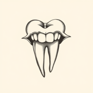 Dotwork Tooth Tattoo