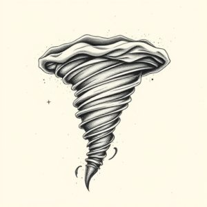 Dotwork Tornado Tattoo