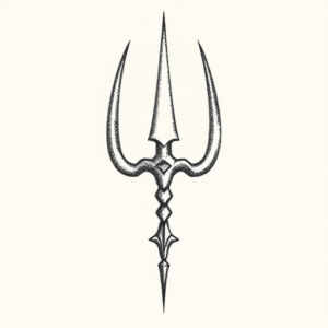 Dotwork Trident Tattoo