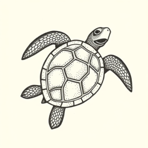 Dotwork Turtle Tattoo