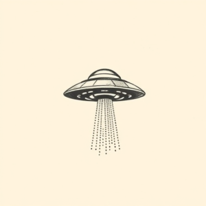 Dotwork Ufo Tattoo