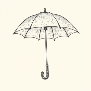 Dotwork Umbrella Tattoo