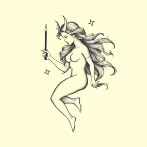 Dotwork Virgo Tattoo