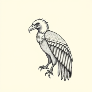 Dotwork Vulture Tattoo