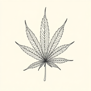 Dotwork Weed Tattoo