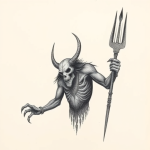 Dotwork Wendigo Tattoo