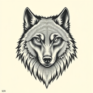 Dotwork Werewolf Tattoo