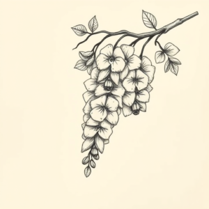 Dotwork Wisteria Tattoo