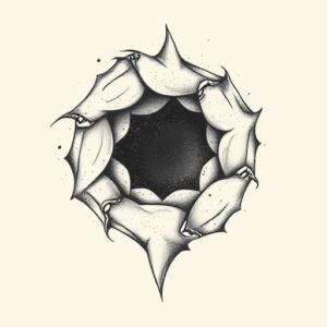 Dotwork Wormhole Tattoo