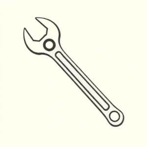 Dotwork Wrench Tattoo