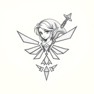 Dotwork Zelda Tattoo