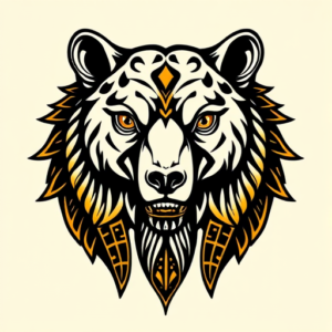 Egyptian Bear Tattoo