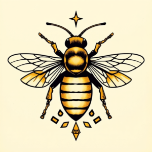 Egyptian Bee Tattoo