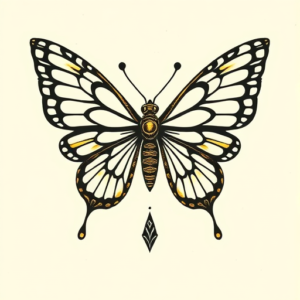 Egyptian Butterfly Tattoo