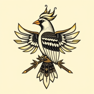 Egyptian Cardinal Tattoo