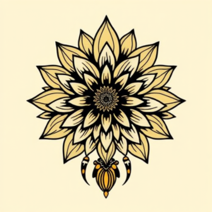 Egyptian Chrysanthemum Tattoo