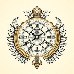 Egyptian Clock Tattoo