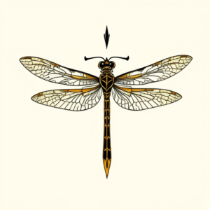 Egyptian Dragonfly Tattoo