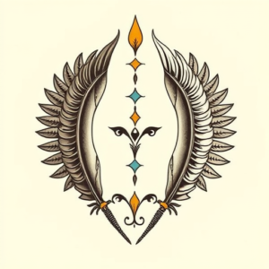 Egyptian Feather Tattoo