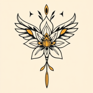 Egyptian Flower Tattoo