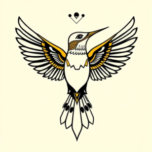 Egyptian Hummingbird Tattoo