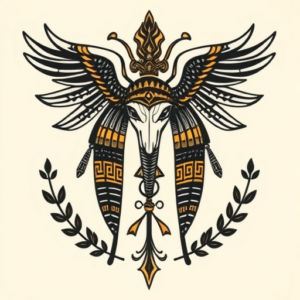 Egyptian Medusa Tattoo