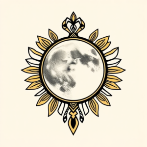 Egyptian Moon Tattoo